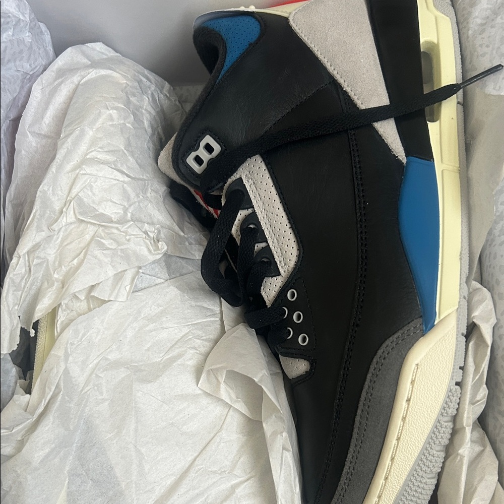 Jordan Black and Blue Sneakers